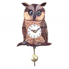 Black Forest Owl&#39; Eye 5.75-Inch Wide Wall Clock   